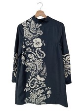 ZARA Abito a maniche lunghe Donna Abito Taglia IT 38 nero-beige chiaro