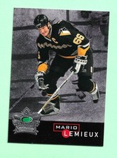(1) MARIO LEMIEUX 1995-96 PARKHURST CROWN # 3 PENGUINS INSERT NM CARD (M5732)