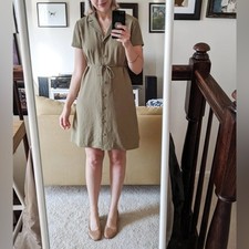 NEW Everlane The Japanese GoWeave Notch Shirt Dress