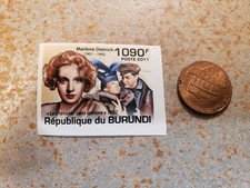 Marlene Dietrich Movie Performer 2011 Republique Du Burundi Non Perforated Stamp