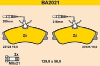 Bremsbelagsatz Scheibenbremse Barum BA2021 FüR N5 306 CitroËN Berlingo 7C N3 7B