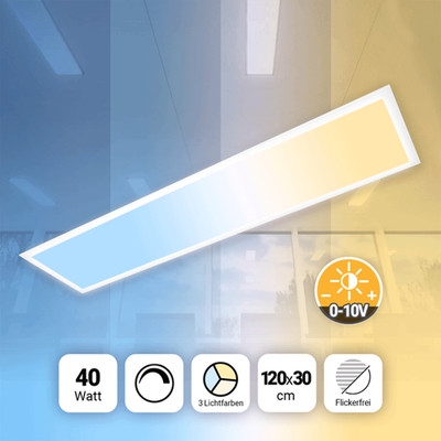 Xtend LED Panel 120x30 3CCT 3000K-4000K-6000K 40W dimmbar 0-10V PLs3.0