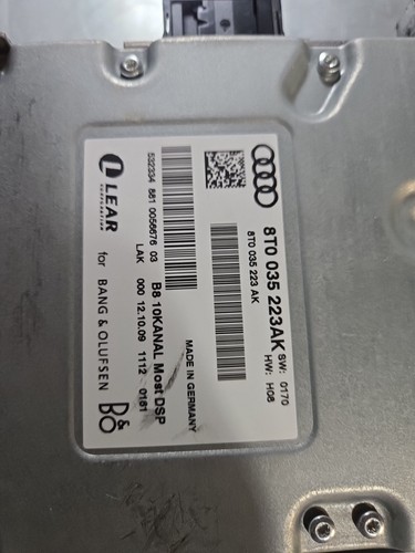 2009-2016 Audi S5 S6 Q5 Lear Bang & Olufsen Audio Amp Amplifier 8T0 035 223 AK - Foto 3 di 6