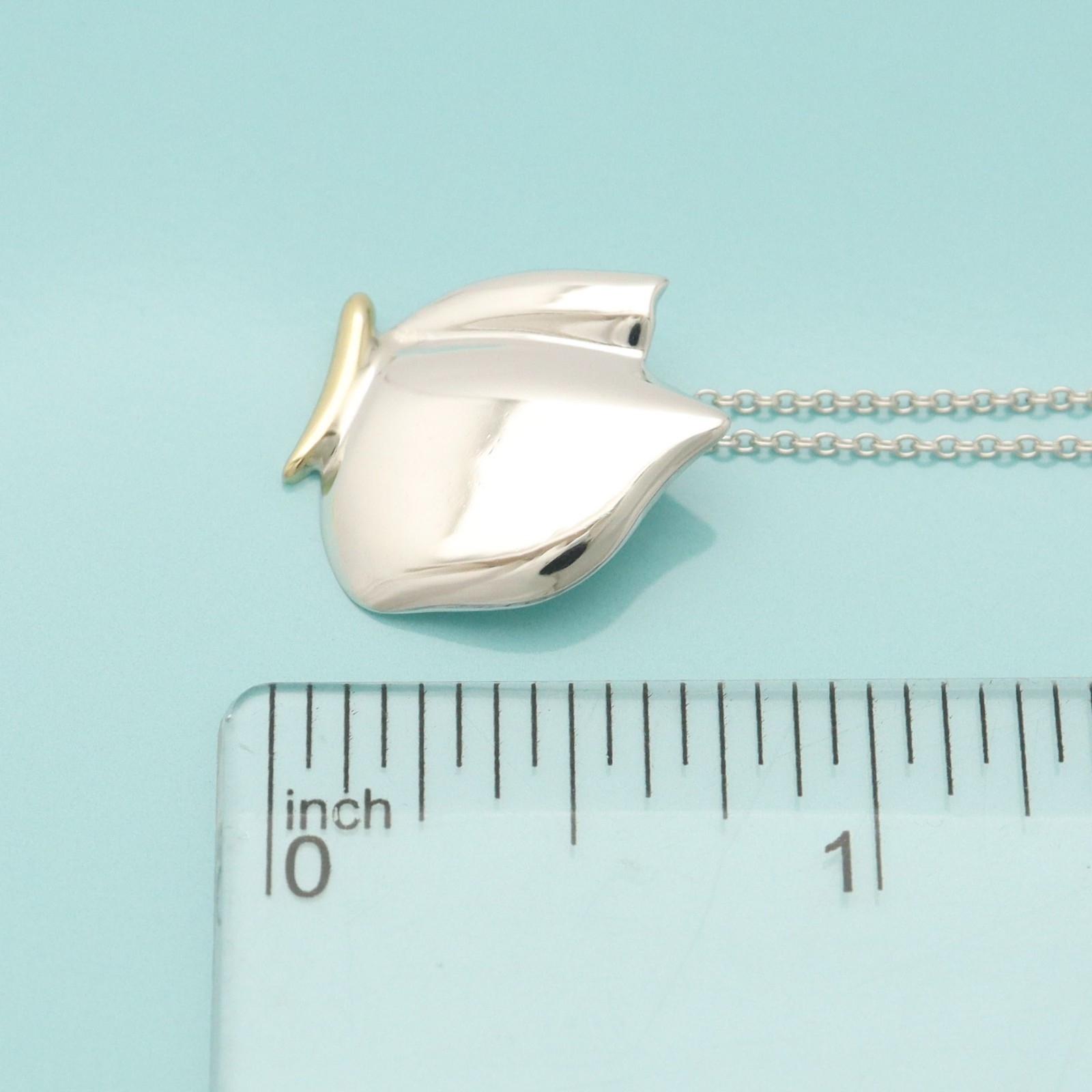 Tiffany & Co. Butterfly Necklace Pendant 16.2" Silver 925 & 18K Gold