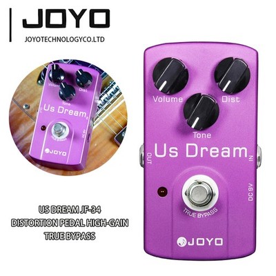 JOYO Distortion Pedal High-Gain Dist Simulates Driven Tube Amp US Dream JF-34