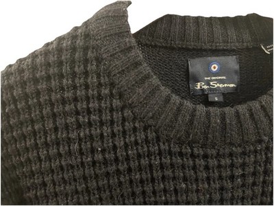 Ben Sherman Strickpullover  Schwarz gr S Fisherman Crewneck
