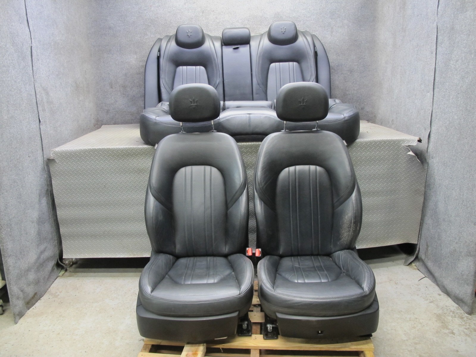 2014-2017 MASERATI GHIBLI M157 SQ4 FRONT & REAR SEAT SET LEATHER BLACK