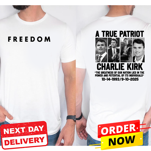 Charlie Kirk T-Shirt - Patriot Freedom Design Für Herren