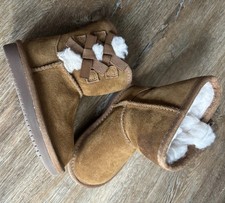 Koolaburra by Ugg Boots W/ Bows, Toddler US 7/UK 6, Brown, Sheepskin Upper