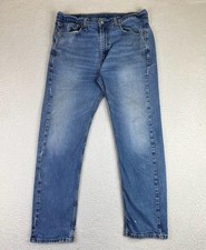 Levis 505 Jeans Mens 36x32 Blue Regular Straight Stretch Denim Medium Wash