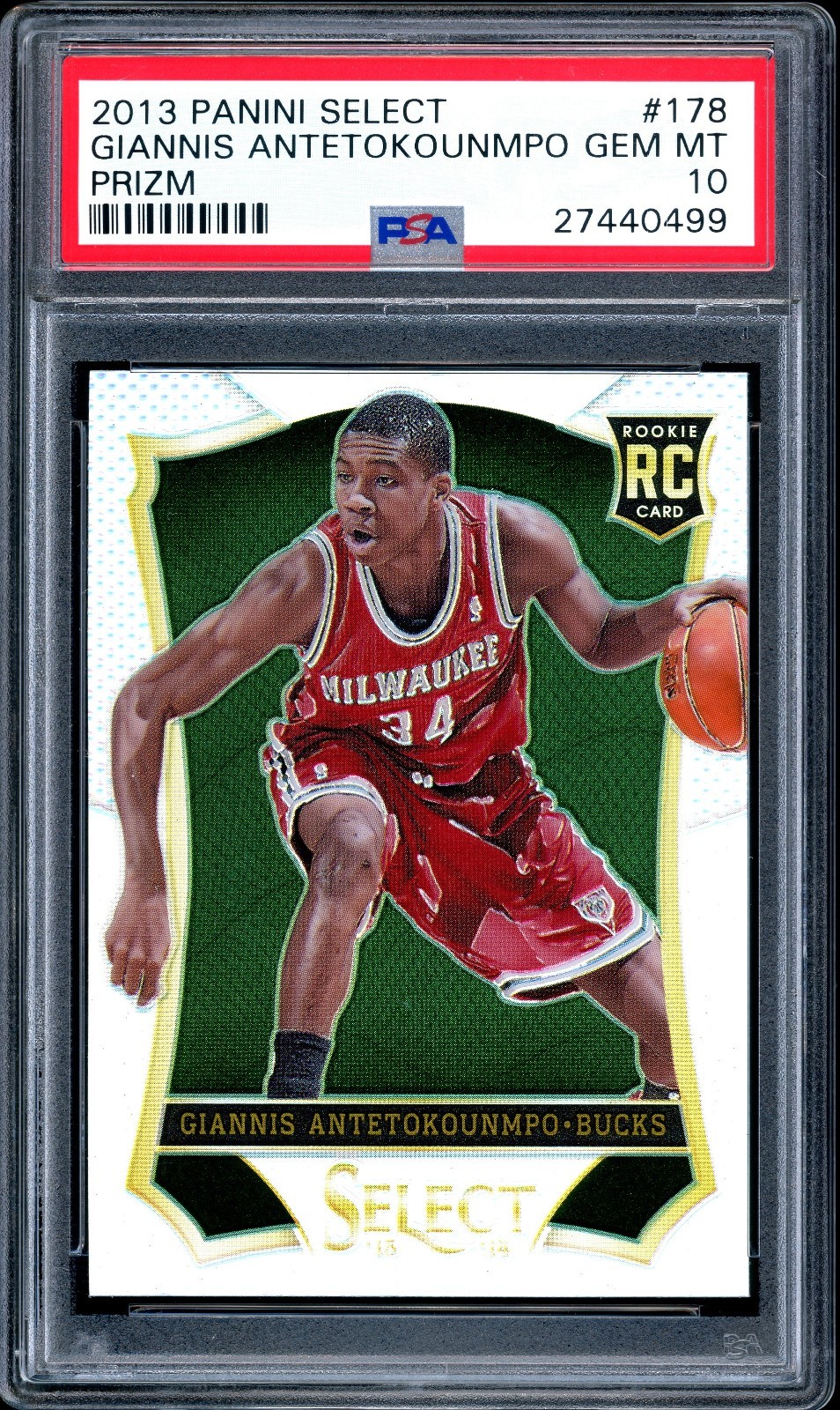 Giannis Antetokounmpo 2013 Panini Select Silver Prizm PSA 10 - Low Pop