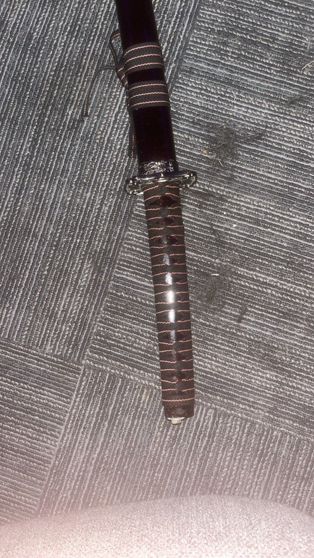 Japanese Style Katana Samurai Sword Stainless Steel Full Tang Red Scabbard
