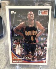TOPPS DARNELL MEE #315 DENVER NUGGETS 1993-94 ROOKIE NBA DRAFT CARD. rookie card picture