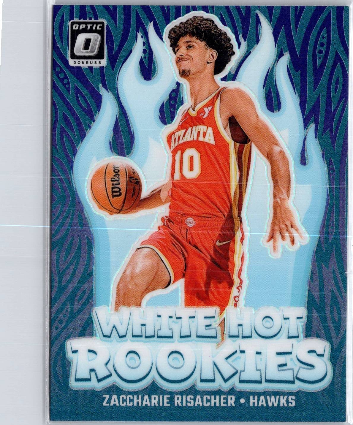2024-25 Donruss Optic - White Hot Rookie Zaccharie Risacher #4 Purple Prizm