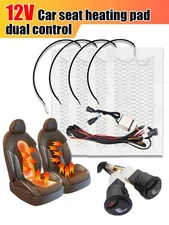 Universal Carbon Fiber Car Heated Seat Heater Kit 2 Seat 12V with Round Switch