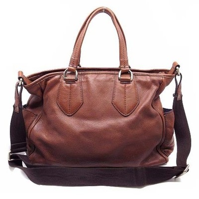 Furla Leather 2-Way Tote Bag, Brown, Men's