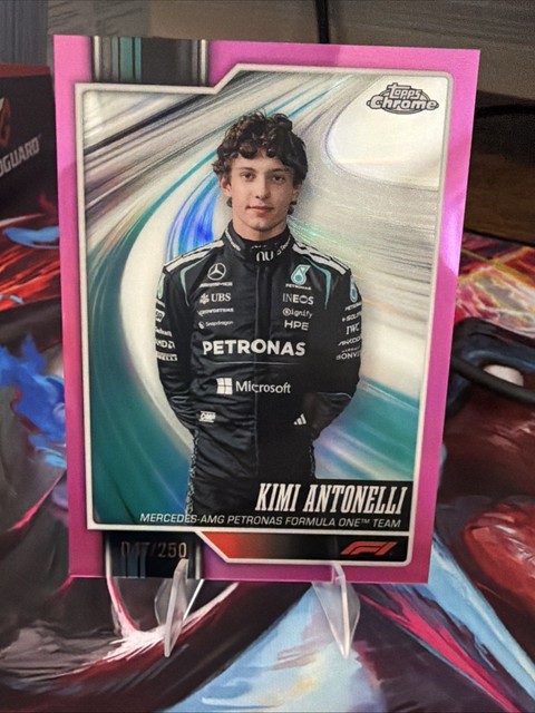 2026 Topps Chrome F1 Kimi Antonelli Portrait /250! Pink Refractor