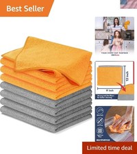 8 Pack Microfiber Cleaning Cloths - 12x11" for Durable, Effective Cleaning