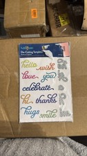 Hobby 9pc Die-Cutting Templates Sayings Hello Love Hugs Smile