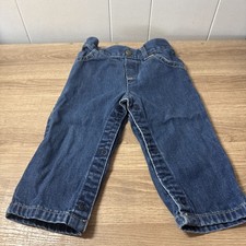 Vintage Lee Riders Toddler Size 18 Months Union Made USA Elastic Waist Snap Leg