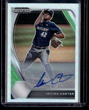 2021 Panini Prizm Draft Picks #PDP152 Irving Carter Base Autos Prizm Silver AU