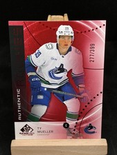 TY MUELLER rc 2025-26 SP Game Used Hockey #/399 RED Authentic ROOKIES #AR-TM van