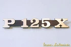 Vespa - emblem lettering side hood - P125X / P 125 X - PX side cover chrome