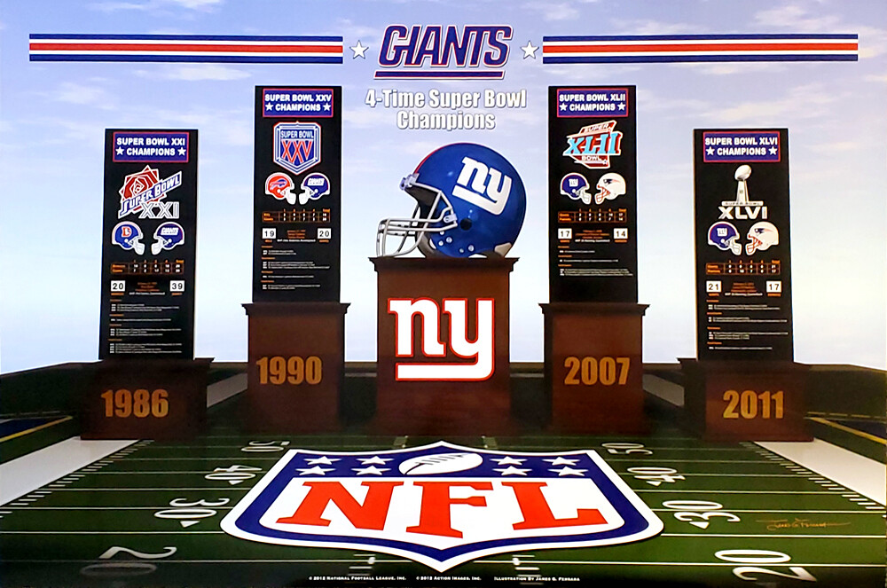 New York Giants FOUR-TIME SUPER BOWL NFL CHAMPIONS