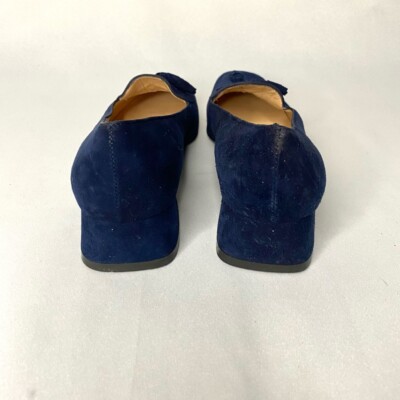 Salvatore Ferragamo blue suede shoes with tassels, worn only  display picture 1