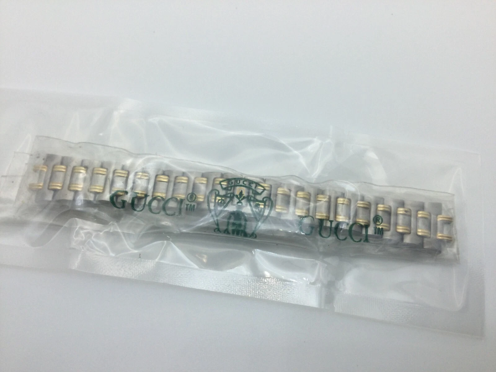 BRACELET DE MONTRE GUCCI ORIGINAL 16 MM POUR 9000 L BICOLORE 2ÈME GÉNÉRATION