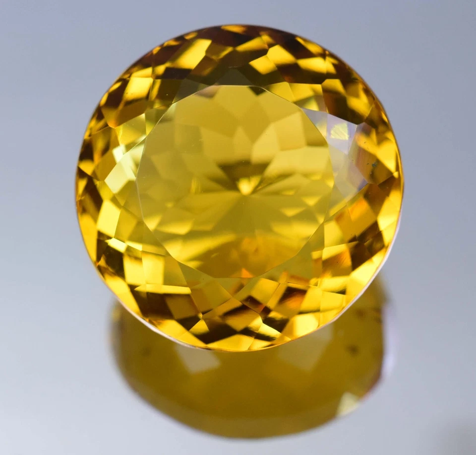 44.30 Ct Flawless Natural Mexico Yellow Opal Certified Round Cut Loose Gemstone - Image 4 of 4