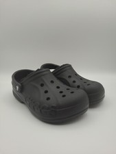 Crocs Baya Men Size 5 Women Size 7 Black Slip-on Faux Fur Lined Clog 205969-060
