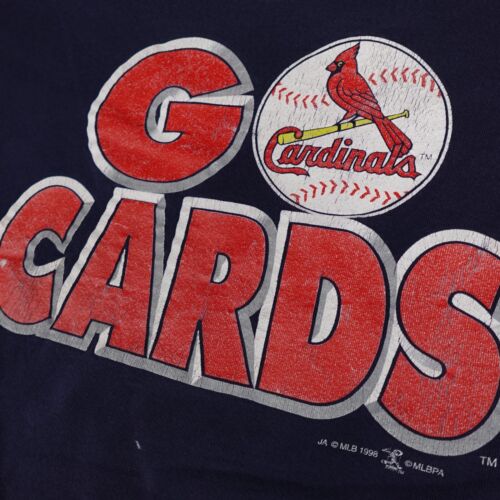 Vintage St Louis Cardinals Sweatshirt Mens XL Navy MLB Crewneck Sweater 1998 90s - Picture 5 of 13