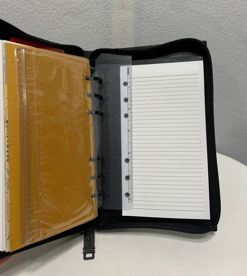 NEW Vintage Y2K Tumi Leather Zip Around Planner Organizer 6Ring