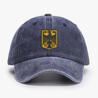 Deutschland Wappen Schild Stickerei Baseball Kappe Mütze Cap Verstellbar