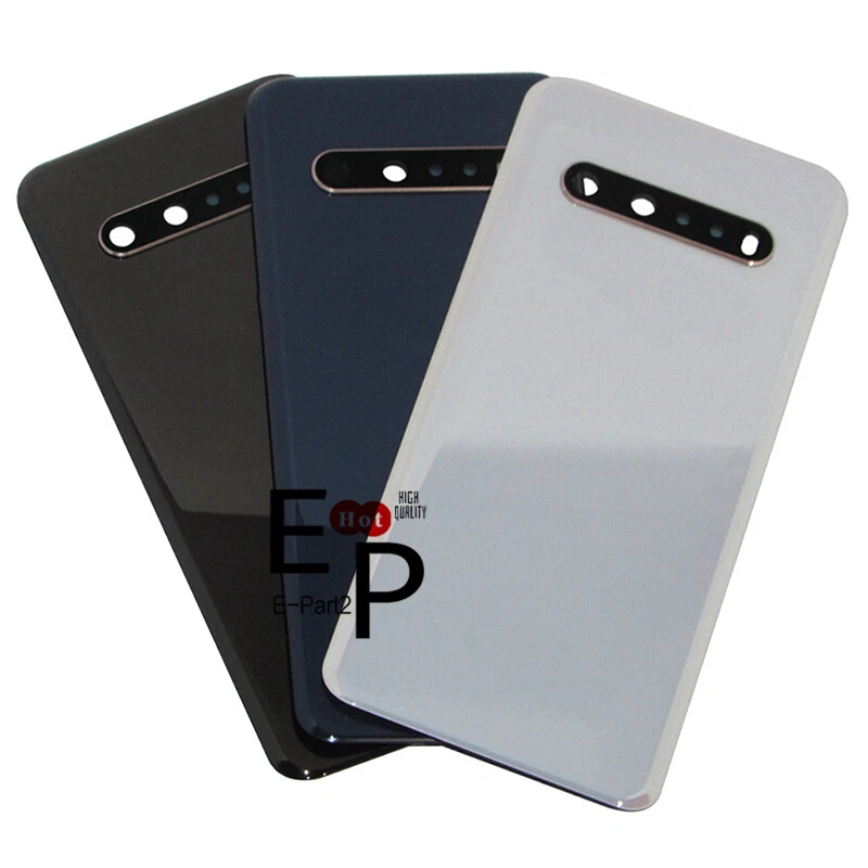 Cubierta de vidrio para puerta trasera de batería con parte de lente de cámara para LG V60 ThinQ con logotipo Foto 2 de 4