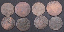 Lot Of 4 Ancient Coins Jean Theodore Of Bavaria - Liège Belgium (018)