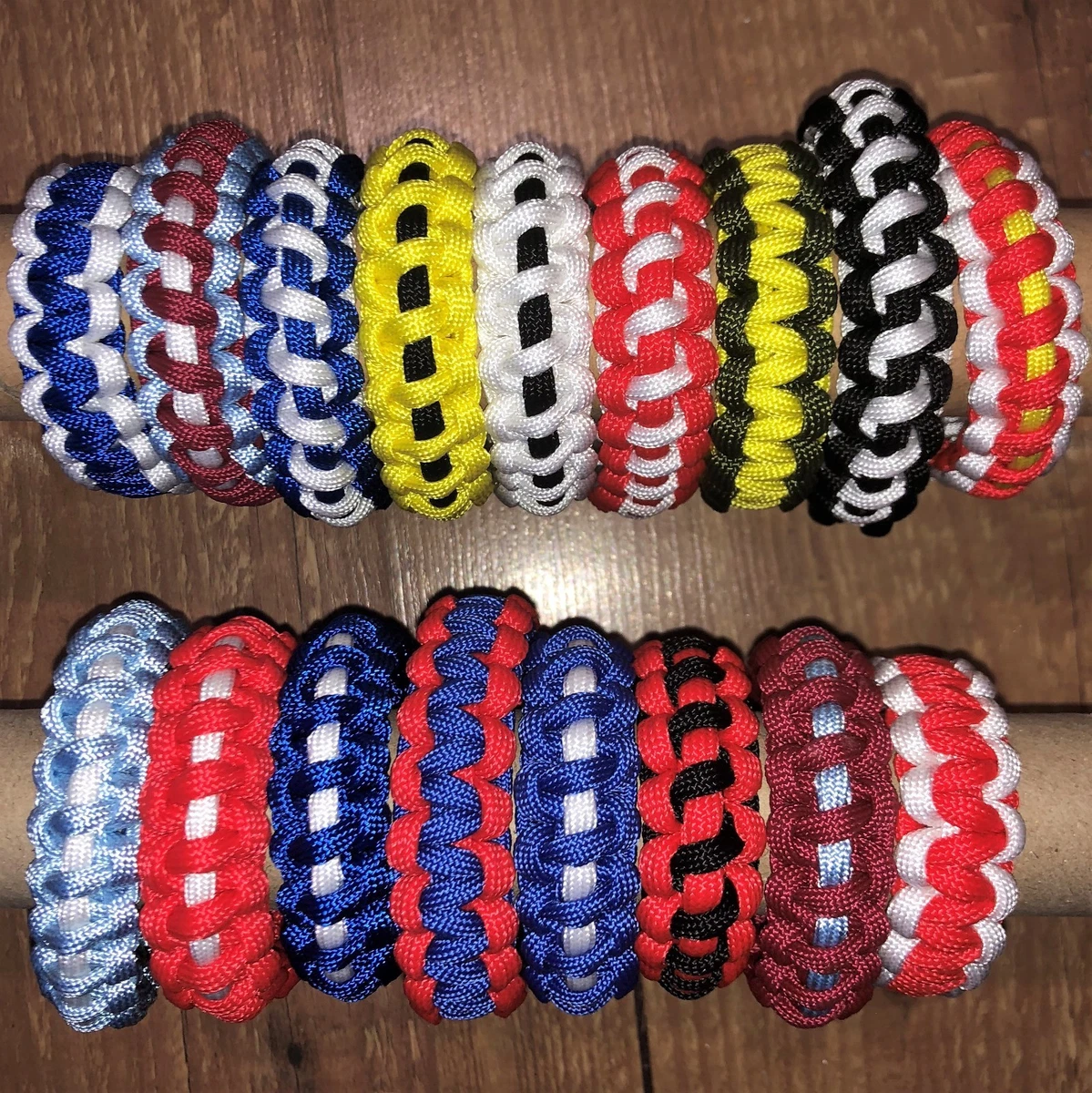 Handmade League 1 League 2 Paracord Bracelet Football Custom Any Size