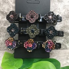3 PC 4  Sparkling Crystal Braided Hair Clip Set New Free Ship 87