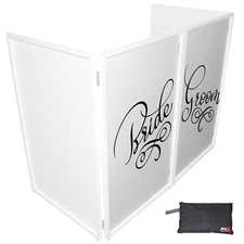 ProX XF-SBRGR20X2 Bride & Groom Wedding Party Black on White Facade Scrims Pair