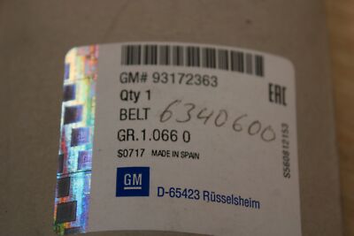 その他 eri GM General Motors 93172363 6340600 Keilrippenriemen NOS NEU