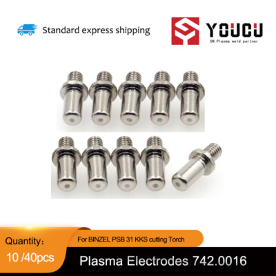 10 /40PCS Fit BINZEL PSB 31 KKS cutting Torch 10PK 742.0016 Plasma Electrodes