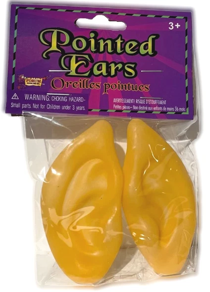 OREJAS DE CARNE BLANCAS PUNTIAGUDAS Star Trek Spock Disfraz Goma Látex Set Juguete Elfo Puntiagudo Foto 2 de 4
