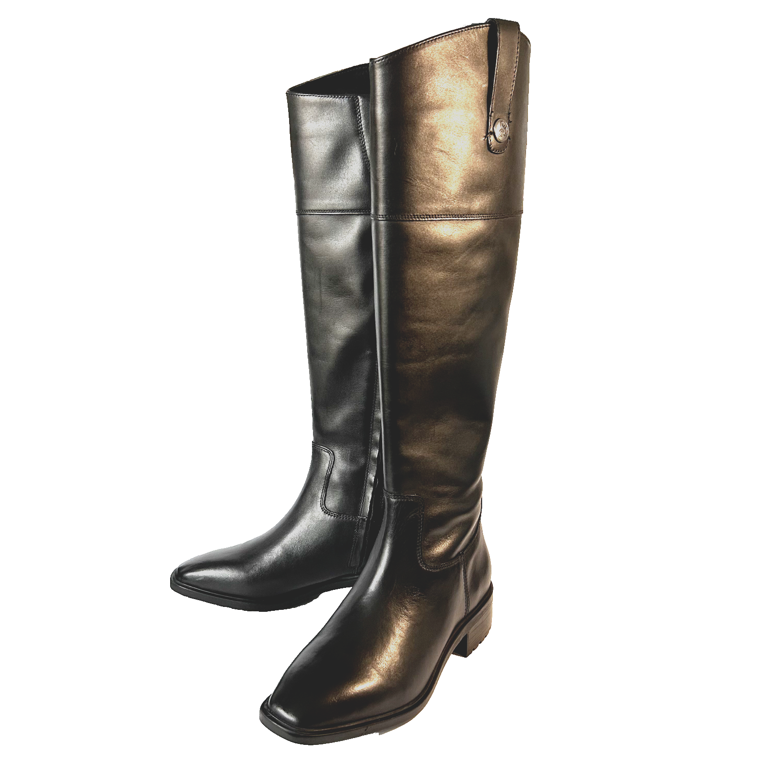 Sam Edelman Drina Black Leather Knee High Riding Boots Women's Size 5.5