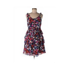 Marc by Marc Jacobs Silk Chiffon Tiered Dress Multi Pink Blue Floral 2