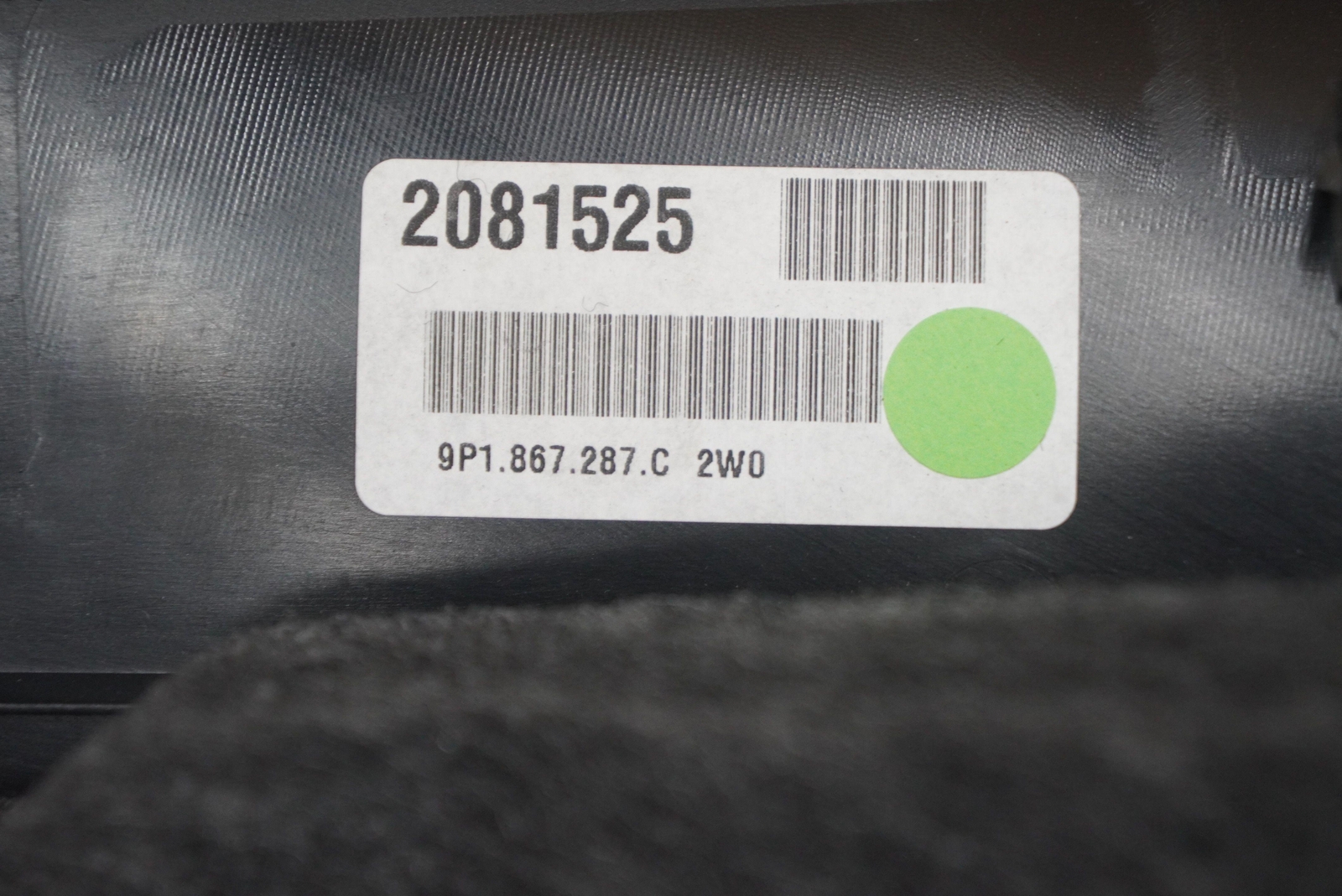 Porsche 911 GT3 2018 Rear Left Upper Pillar trim
