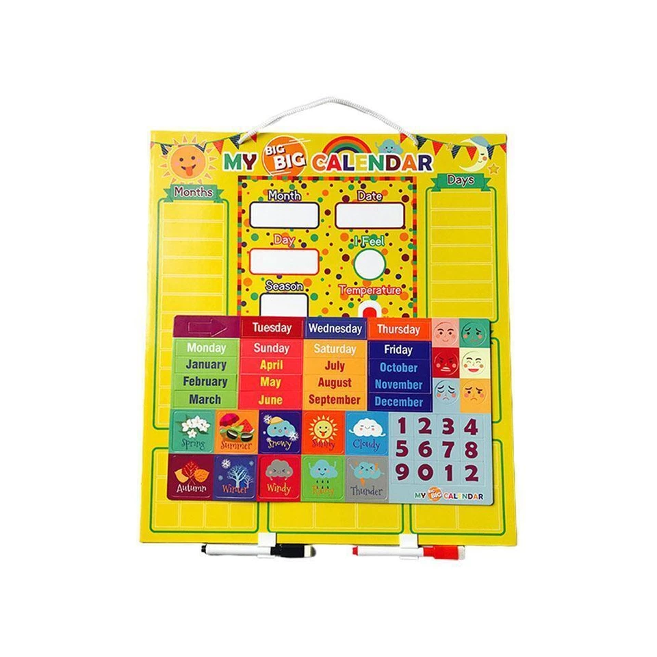 Baby Cognitive Wall Stickers Hanging Board Four Seasons Weather Time J8L5 O S7I8 - Bild 3 von 4