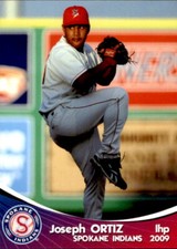 2009 Spokane Indians Grandstand #23 Joseph Ortiz Caracas Venezuela VZ Card