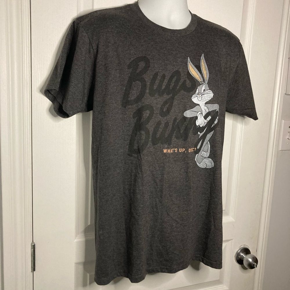LOONEY TUNES Bugs Bunny 'What’s Up Doc?' Charcoal Grey Graphic Tee T
