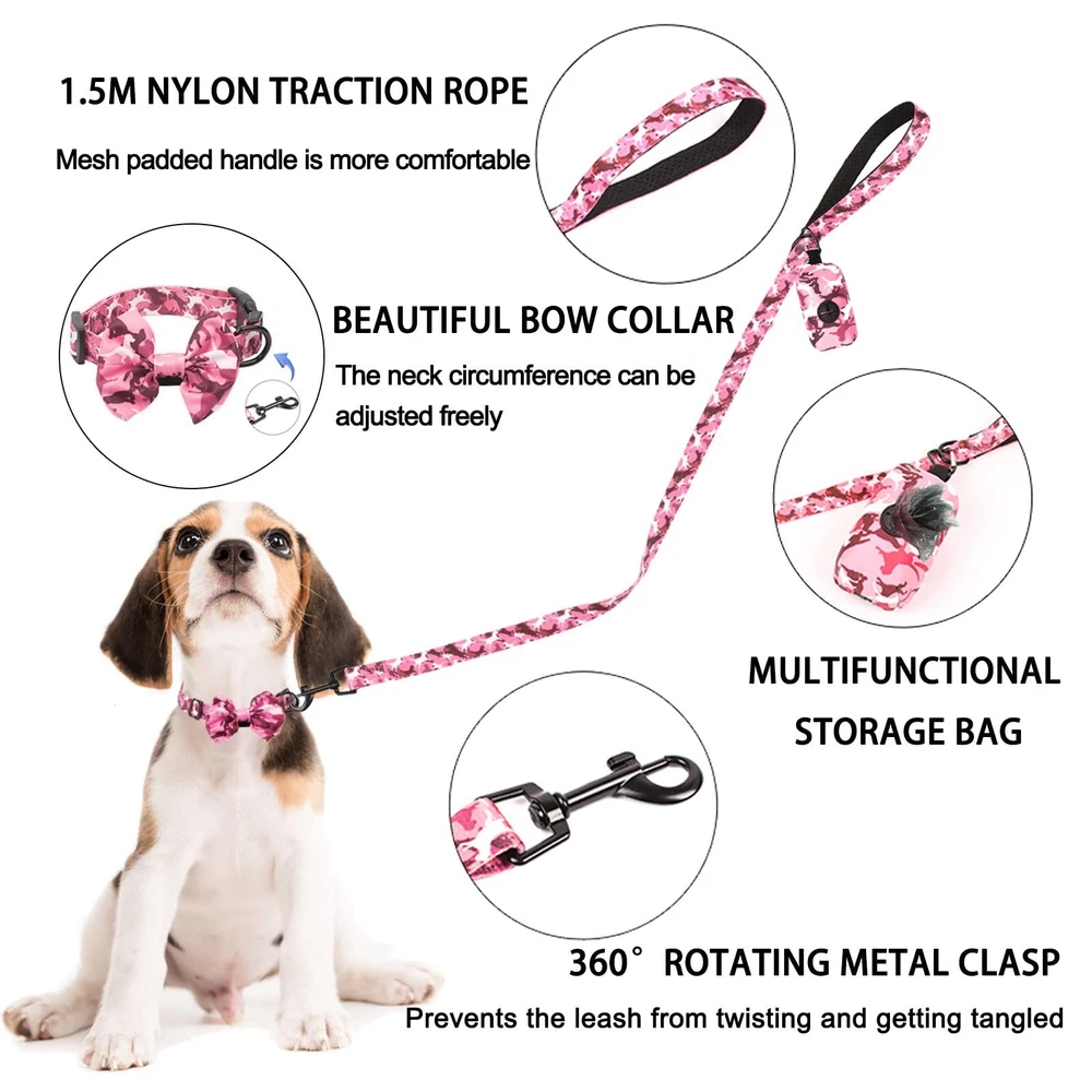 Dog Harness and Leash Set for Small Dogs, Adjustable Reflective No Pull Dog V...